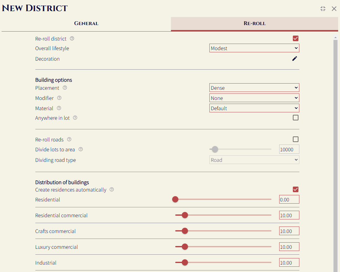 district re-roll form