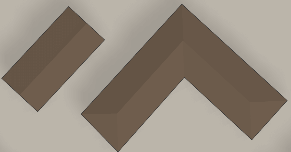 flattened 3D roof