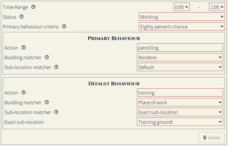 schedule entry